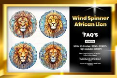 African Lion Wind Spinner Sublimation - 04 Variations Product Image 1