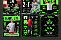 Green Contrast Soccer Football Social Media Product Image 3