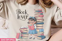 Book lover PNG, Book Lover Sublimation PNG Product Image 3