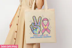 Peace Love T21 PNG, Syndrome Sublimation PNG Product Image 1