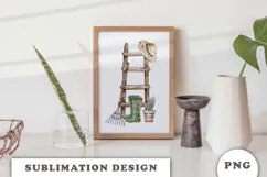 Watercolor Garden sublimation PNG Product Image 3
