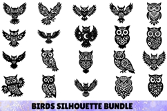 158 Birds &amp; Insects Silhouettes Stencil Mega bundle SVG Product Image 3