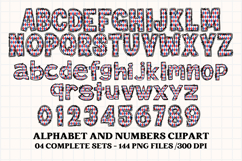4th July Alphabet png clipart, independence letters doodle Product Image 3