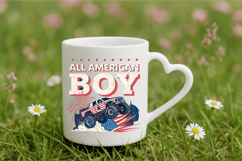 Boys 4th of July PNG, American Flag Png Sublimation Design Product Image 3