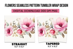 Flower Seamless Pattern Tumbler Warp Design Product Image 3