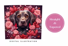 Chocolate Labrador Tumbler Sublimation, Cute Dog Tumbler PNG Product Image 3
