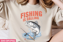 Fishing is calling PNG, Fishing Quotes Sublimation PNG Product Image 3