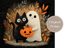 Cartoon Ghost Tumbler Design, Cartoon Halloween Ghost PNG Product Image 3