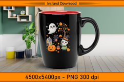 Cute Christmas Ghost Cat and Witch Mummy PNG Product Image 3
