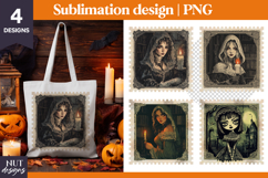 Post Stamp Halloween Bundle, Vintage Halloween sublimation Product Image 9