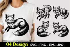 Playful Fox SVG PNG Product Image 1