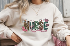 Nurse PNG Sublimation Design, Colorful Nurse Gift Graphic Product Image 3