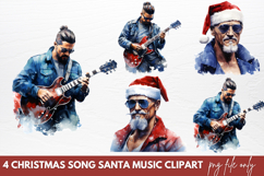 Christmas Clipart Christmas Song Santa Music Clipart Product Image 1