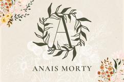 Vine Velvet Monogram - Elegant Serif Monogram Font Product Image 2