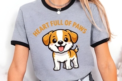 Heart Full of Paws Cute Dog Lover Shirt Design Product Image 3