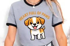 Heart Full of Paws Cute Dog Lover Shirt Design Product Image 3