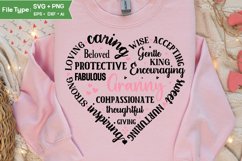 Granny Heart Shape SVG | Mother&#039;s Day Heart SVG PNG Product Image 3