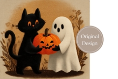 Halloween Ghost Tumbler, Vintage Halloween Tumbler Design Product Image 3