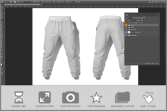 Mens Jogger Pants Mockup Product Image 2