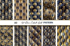 Art Deco Cobalt Gold Seamless Digital Paper Product Image 3