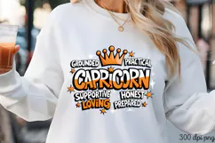 Capricorn PNG, Zodiac Graffiti Sublimation PNG Product Image 3