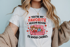 Cartoon Girl Dog Youre My Favorite Reason To Avoid Chores Product Image 3
