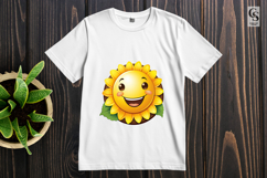 Cute Smiling Sunflower Face Clipart Sublimation PNG Product Image 3