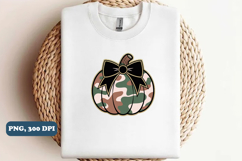 Camo Pumpkin Glitter Png sublimation design Product Image 3