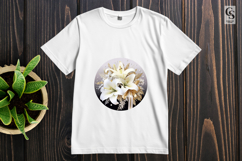 Elegant White Lily Floral Clipart Sublimation PNG Product Image 2