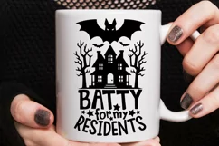 Batty For My Residents Svg, Nursing Home Svg, Halloween CNA. Product Image 4