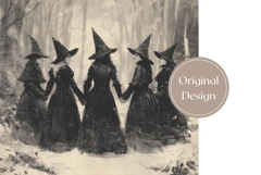 Vintage Witches Tumbler, Cartoon Witch Tumbler Wrap Product Image 3