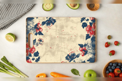 Patriotic Vintage Flowers Cutting Boards sublimation Designs Product Image 3