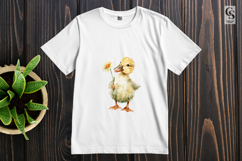Cute Duckling Watercolor Clipart Sublimation PNG Product Image 3