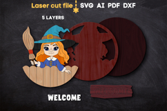 Halloween Witch SVG laser cut files for Glowforge Product Image 3