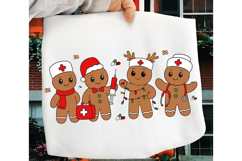 Retro Gingerbread Nurse Christmas PNG, Christmas Nurse PNG Product Image 1