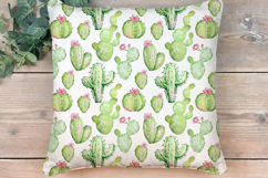 Watercolor Cactus Seamless Pattern Product Image 3