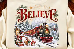 Christmas Train Wonder Arrives PNG, Vintage Holiday Train Su Product Image 3