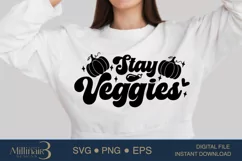 Stay Veggies SVG PNG Sublimation|Vegan Power SVG |Veganism Product Image 3