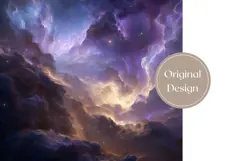 Purple Tumbler Wrap, Cosmic Tumbler Design Product Image 3