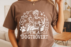 I'm A Dogtrovert Svg, Dog Mom Svg, Funny Dog Lover Svg. Product Image 4