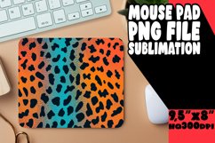 Leopard Pattern Mouse Pad Colorful Gradient PNG Product Image 1