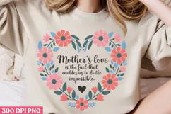 A mothe's love knows PNG, Mothers Day Quotes Sublimation Product Image 3