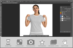 T-shirt Shoulder Pull Product Image 2