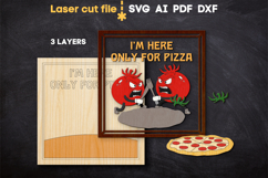 Cafe Sign Pizza SVG laser cut files for Glowforge Product Image 3