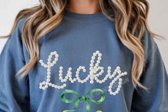 Coquette Lucky St Patrick's Day Png, Preppy St Patricks day Product Image 2