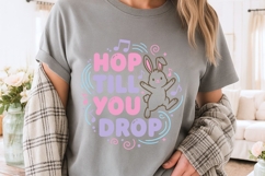 Hop Till You Drop Svg, Easter Bunny Svg, Funny Easter Svg. Product Image 3