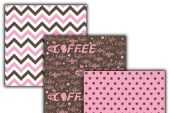 coffee digital papers, Coffee pattern, Coffee printables. Product Image 2