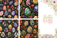 Easter Magnet Template, Flowers PNG, Easter Eggs Magnet Product Image 3
