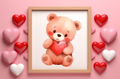 Valentines Day Bear Clipart, Christmas Clipart Product Image 3