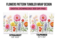 Flower Pattern Tumbler Warp Design Product Image 3